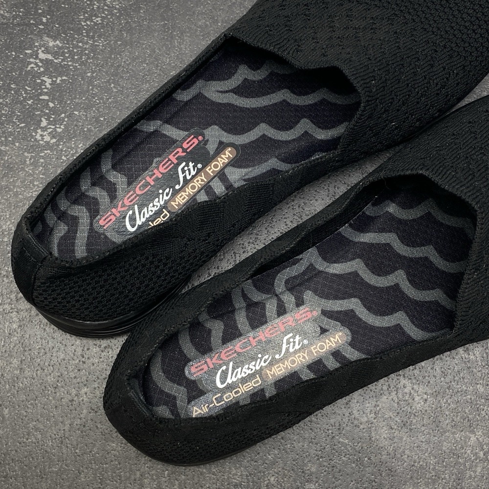 Skechers Seager Stat Black Slip On Loafer Comfort Shoes Women's US 8 Memory Foam - Picture 3 of 8